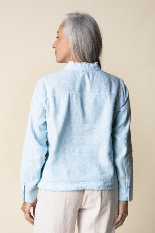 Habitat Linen Solid Summer Breeze Jacket - 41552 - TOPAZ
