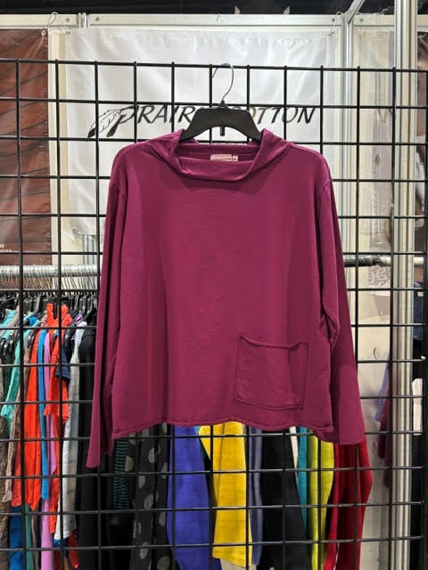Prairie Cotton by CMC Heather Stretch Terry Relaxed Yoga Top - ST314
