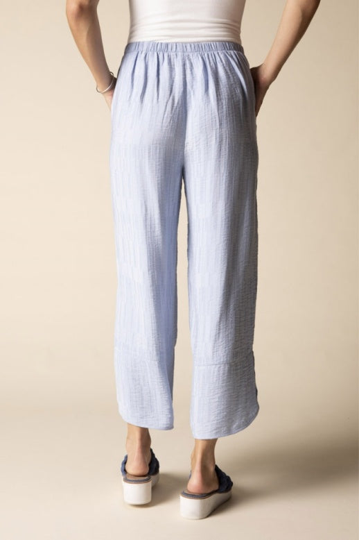 Habitat Soft Rayon Jacquard Wide Leg Crop - 30767 - CORNFLOWER