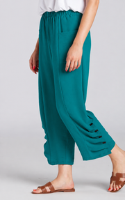 Sydney Project Penny Front Pocket Pant w/ Pleated Bottom - AFP124 - JADE