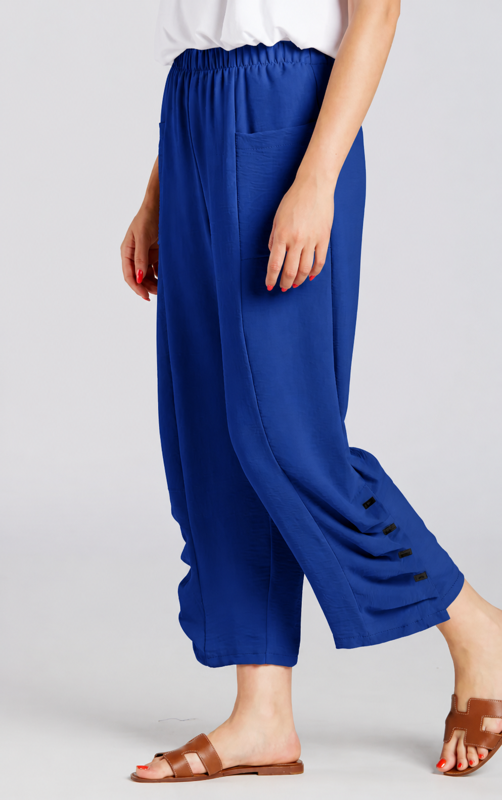 Sydney Project Penny Front Pocket Pant w/ Pleated Bottom - AFP124 - ROYAL BLUE