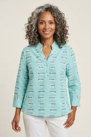 Habitat Embroidered Stripe Placket Pullover - 49243 - REEF