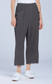 Sydney Project Bri Wide Leg Capri Pant w/ Pockets - AFP125 - CHARCOAL