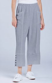 Sydney Project Bri Wide Leg Capri Pant w/ Pockets - AFP125 - GREY