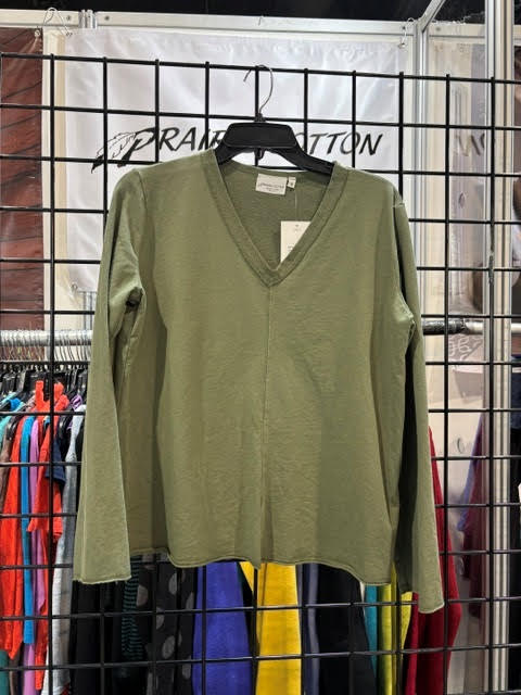 Prairie Cotton by CMC Relaxed Raw Edge Pullover - ST664