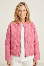 Habitat Washed Quilt Cotton Clipper Jacket - 60730 - FLAMINGO