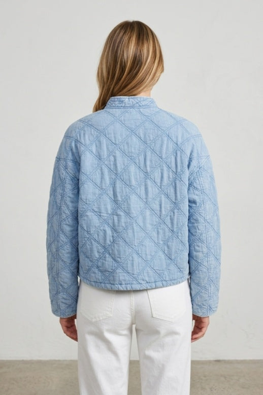 Habitat Washed Quilt Cotton Clipper Jacket - 60730 - AGAVE (NOT CASCADE)