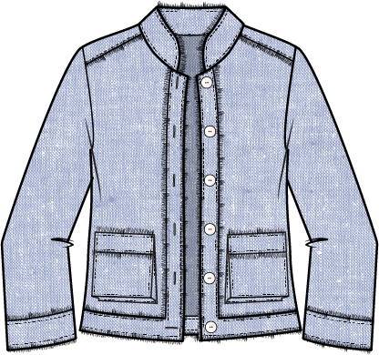 Habitat Linen Solid Summer Breeze Jacket - 41552 - CORNFLOWER (NOT NAVY)