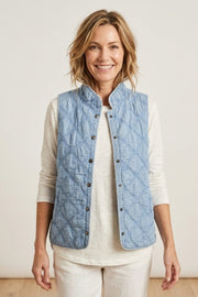 Habitat Washed Quilt Cotton Windjammer Vest - 60729 - AGAVE (NOT REEF)