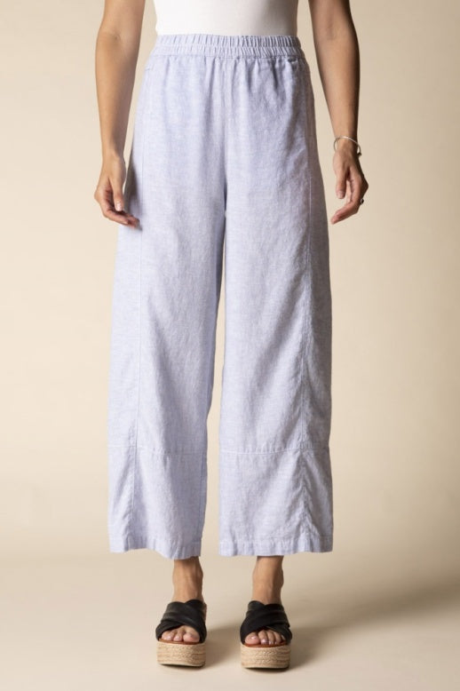 Habitat Linen Solid Seamed Crop Pant - 41577 - CORNFLOWER