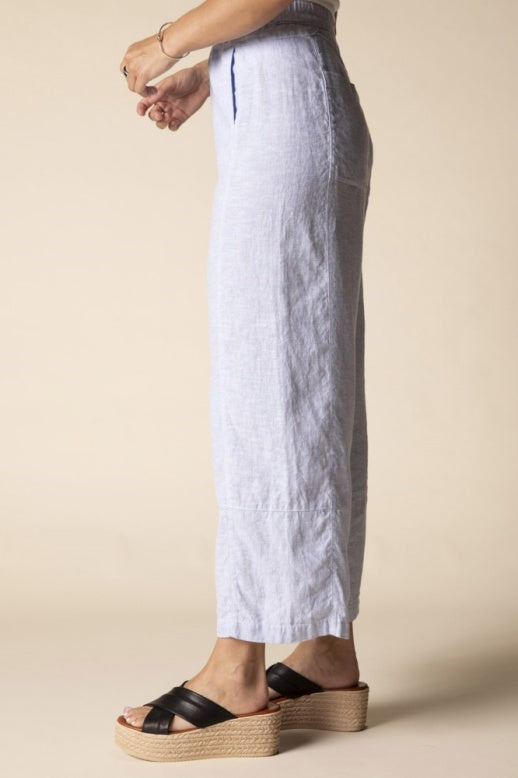 Habitat Linen Solid Seamed Crop Pant - 41577 - CORNFLOWER