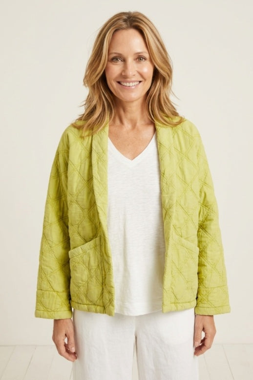 Habitat Washed Quilt Cotton Kimono Jacket - 60719 - CASCADE (NOT AGAVE)