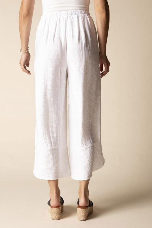 Habitat Soft Rayon Jacquard Wide Leg Crop - 30767 - WHITE