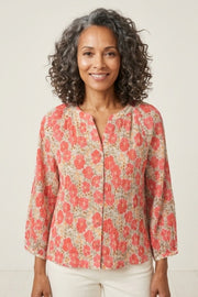 Habitat Crinkle Cotton Buttercup Darleen Shirt - 48700 - PAPAYA