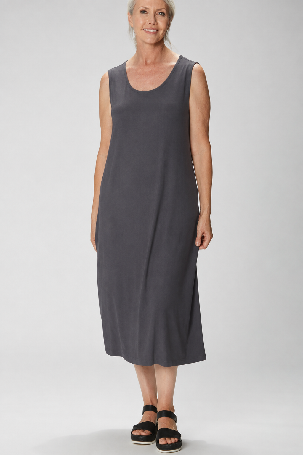 Sydney Project Darcy Tank Top Midi Dress - AFD104 - CHARCOAL