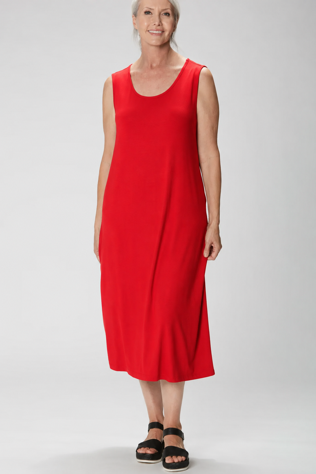 Sydney Project Darcy Tank Top Midi Dress - AFD104 - RED