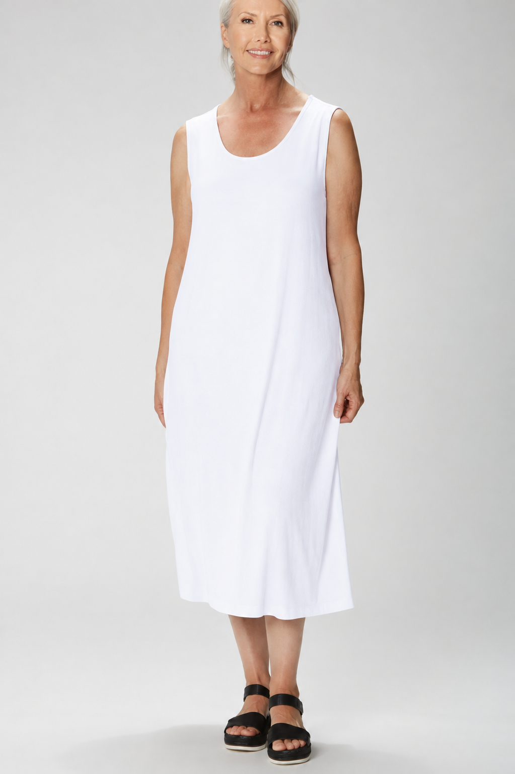 Sydney Project Darcy Tank Top Midi Dress - AFD104 - WHITE