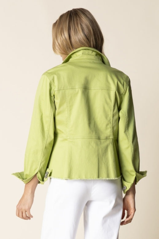 Habitat Stretch Denim Peplum Jacket - 11415 - LEAF