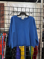 Prairie Cotton by CMC Raw Edge Crew Neck Long Sleeve Sweatshirt - ST747