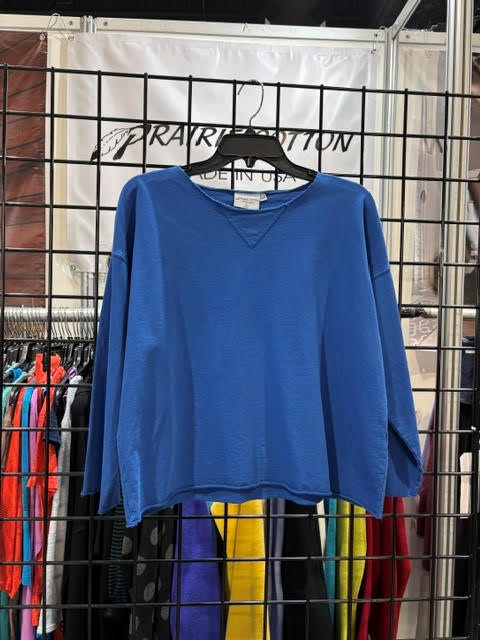 Prairie Cotton by CMC Raw Edge Crew Neck Long Sleeve Sweatshirt - ST747