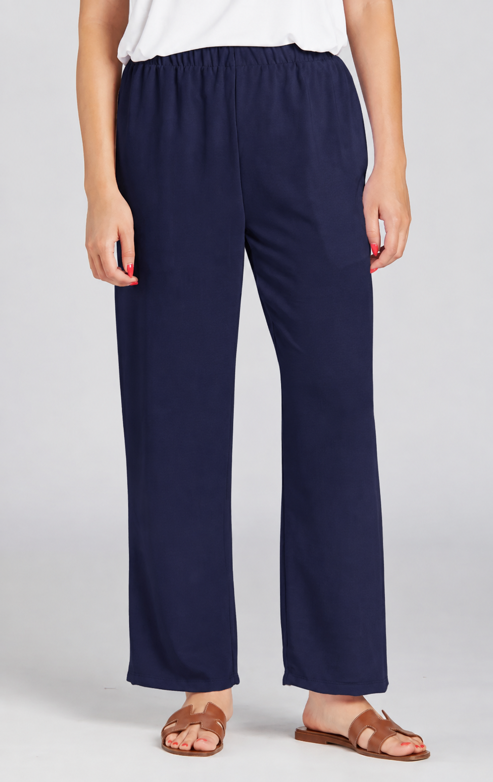 Sydney Project Stacy Air Flow Straight Leg Solid Pant - AFP108 - NAVY