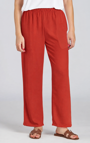 Sydney Project Stacy Air Flow Straight Leg Solid Pant - AFP108 - RUST