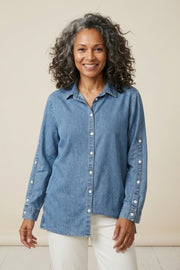Habitat Perfect Travel Shirts Pocket Sleeves Shirt - 15525 - LIGHT DENIM