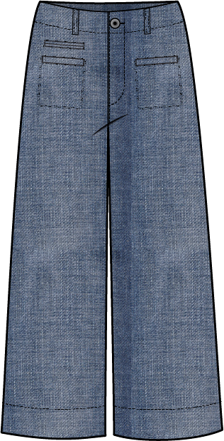 Habitat Stretch Denim Crop Jean - 11482 - MEDIUM DENIM (NOT WHITE)