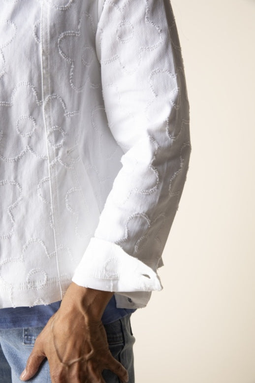 Habitat Etched Flower Pleat Back Jacket - 51210 - WHITE