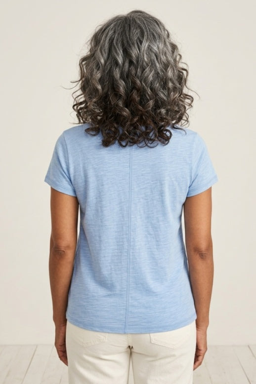 Habitat Cotton Pebble Coverstitch Tee - 27524 - CASCADE