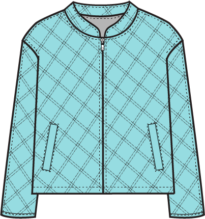 Habitat Washed Quilt Cotton Clipper Jacket - 60730 - REEF (NOT CASCADE)
