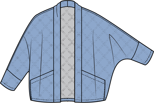 Habitat Washed Quilt Cotton Kimono Jacket - 60719 - CASCADE (NOT AGAVE)