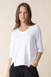 Habitat Cotton Pebble Elbow Sleeve Tee - 27515 - WHITE