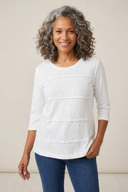 Habitat Cotton Pebble Horizontal Seamed Tee - 27526 - WHITE
