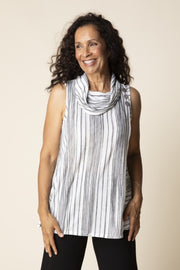 Habitat Scatter Stripe Tunic - 16624 - BLACK