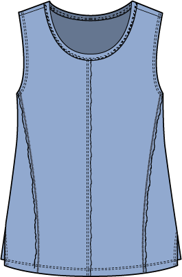 Habitat Cotton Pebble Seamed Tank - 27528 - CASCADE (NOT WHITE)