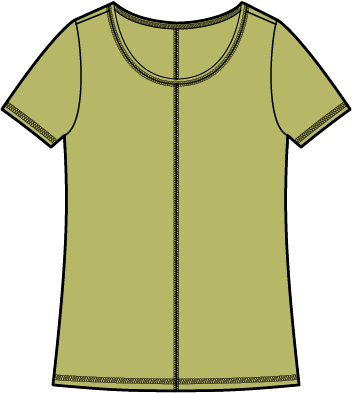 Habitat Cotton Pebble Coverstitch Tee - 27524 - KIWI (NOT CASCADE)