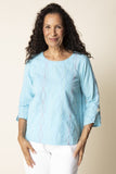 Habitat Chainstitch Embry Button Back Pullover - 14932 - TOPAZ