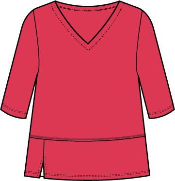 Habitat Cotton Pebble Elbow Sleeve Tee - 27515 - POPSICLE (NOT WHITE)