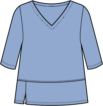 Habitat Cotton Pebble Elbow Sleeve Tee - 27515 - CASCADE (NOT WHITE)