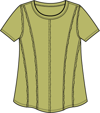 Habitat Cotton Pebble Seamed Tee - 27557 - KIWI (NOT POPSICLE)