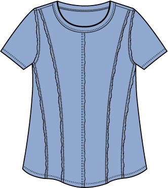 Habitat Cotton Pebble Seamed Tee - 27557 - CASCADE (NOT POPSICLE)