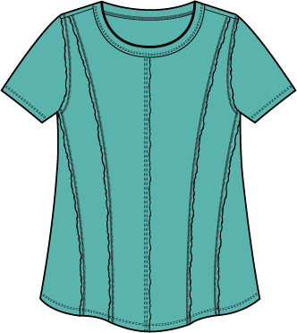 Habitat Cotton Pebble Seamed Tee - 27557 - GROTTO (NOT POPSICLE)