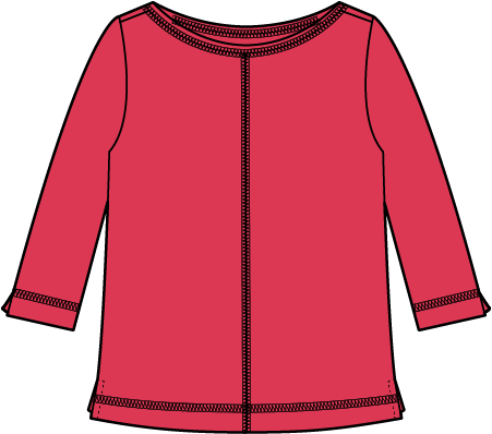 Habitat Cotton Pebble Coverstitch Boatneck Tee - 27522 - POPSICLE (NOT GROTTO)