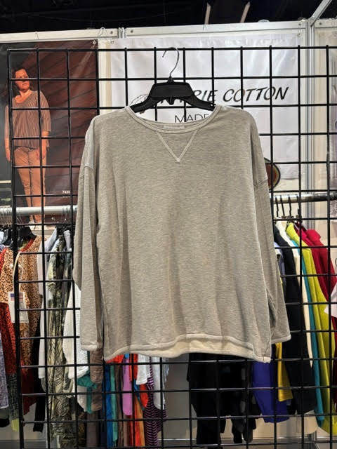 Prairie Cotton by CMC Heather Stretch Terry Crew Neck Long Sleeve Sweatshirt - HST746