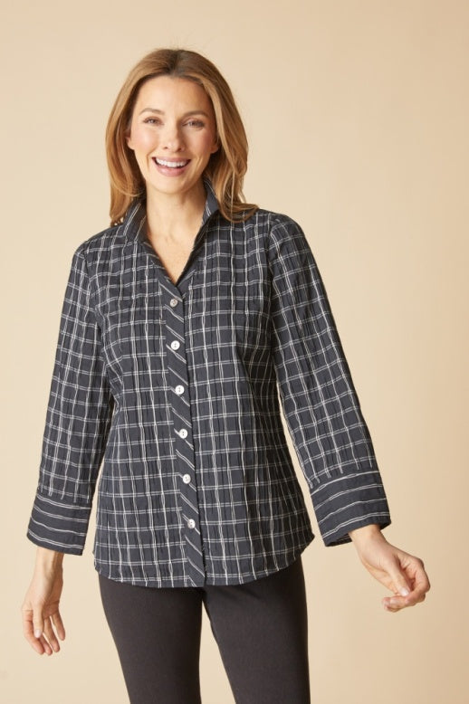 Habitat Tucked Dobby Mix Midtown Tunic - 25023 - BLACK