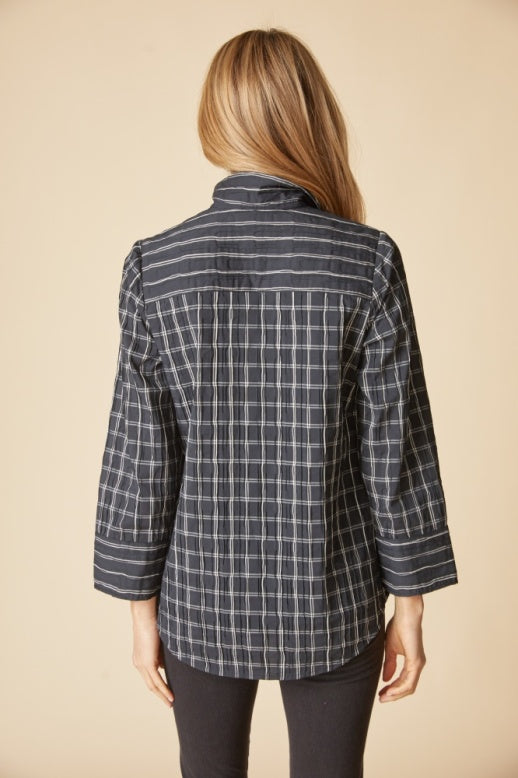Habitat Tucked Dobby Mix Midtown Tunic - 25023 - BLACK