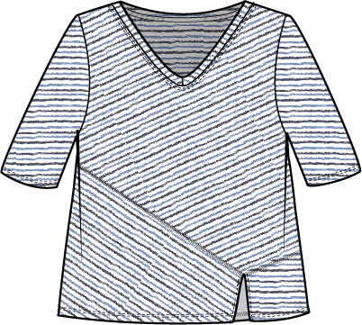 Habitat Catalina Knit Stripe Seamed Top - 21937 - RIVIERA (NOT AGAVE)