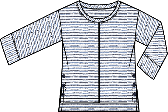 Habitat Catalina Knit Stripe Grove Pullover - 21903 - RIVIERA (NOT SLATE)