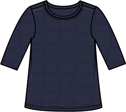 Habitat Wavy Knit Crewneck Tee - 13015 - NAVY (NOT POPSICLE)